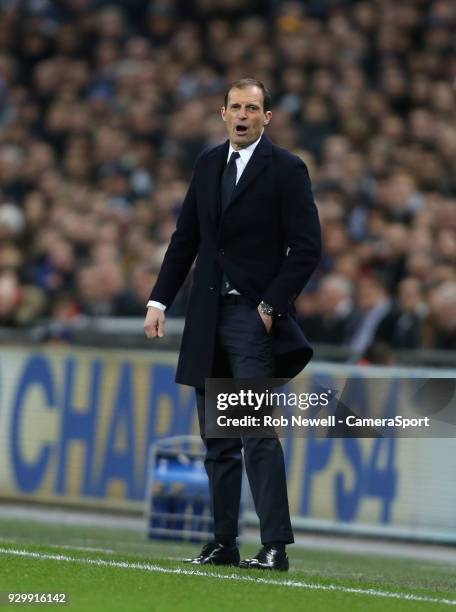 Massimiliano Allegri Head Coach of Juventus during the UEFA Champions League Round of 16 Second Leg match between Tottenham Hotspur and Juventus at...