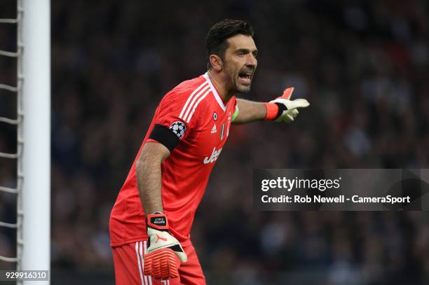 Gianluigi Buffon of Juventus during the UEFA Champions League Round of 16 Second Leg match between Tottenham Hotspur and Juventus at Wembley Stadium...