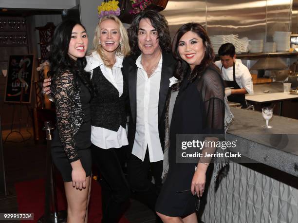 Monique An, Kat Graham and Katiykyn Kew, Erin Sutton, Paul Stanley of KISS and Monique An of House of An attend "An Iconic Affair" hosted by...