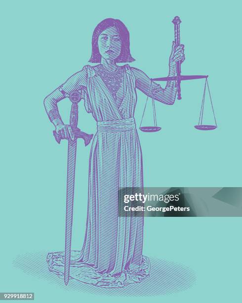 illustrazioni stock, clip art, cartoni animati e icone di tendenza di giustizia della signora dell'asia orientale con squame e spada - cultura dellasia orientale