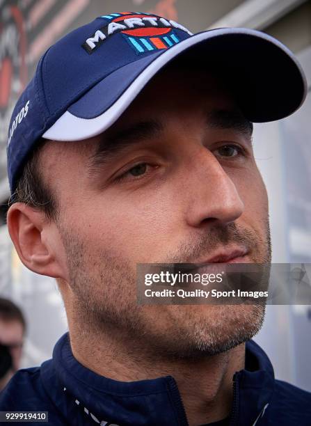 Robert Kubica of Poland Williams Martini Racing FW41 Mercedes looks on during day four of F1 Winter Testing at Circuit de Catalunya on March 9, 2018...