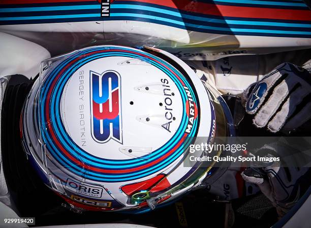 Sergey Sirotkin driving the Williams Martini Racing FW41 Mercedes during day four of F1 Winter Testing at Circuit de Catalunya on March 9, 2018 in...