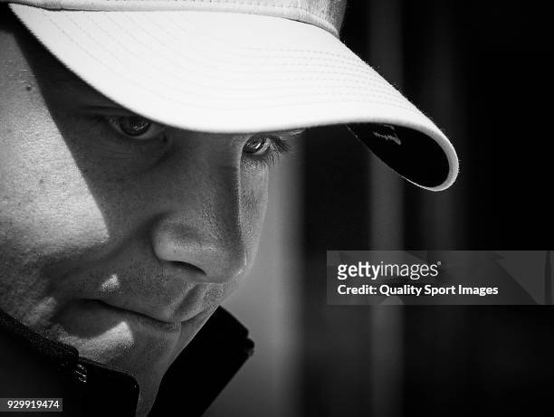 Valtteri Bottas of Finland Mercedes AMG Petronas F1 Team Mercedes WO9 looks on during day four of F1 Winter Testing at Circuit de Catalunya on March...