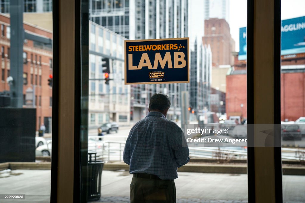 Democratic Conor Lamb Campaigns For Pennsylvania's 18th Congressional District Special Election