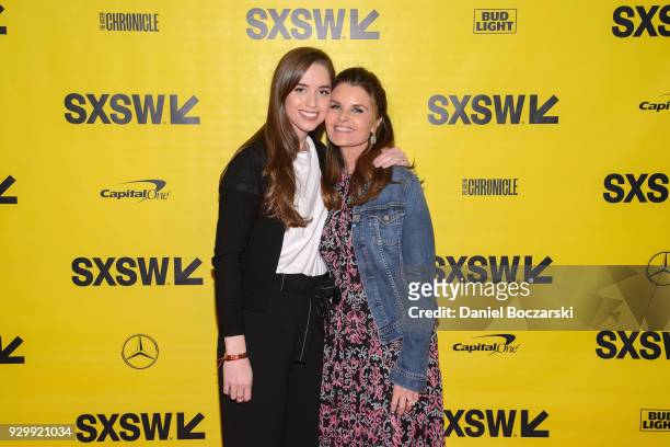Producers Christina Schwarzenegger and Maria Shriver attend the "Take Your Pills" red carpet premiere during the 2018 SXSW Film Festival on March 9,...