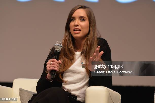 Christina Schwarzenegger attends a Q&A following the "Take Your Pills" premiere during the 2018 SXSW Film Festival on March 9, 2018 in Austin, Texas.