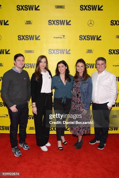 Netflix executive Ben Cotner, producer Christina Schwarzenegger, director Alison Klayman, producer Maria Shriver and Netflix executive Adam Del Deo...