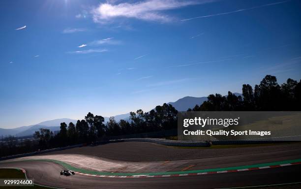 Lewis Hamilton of Great Britain driving the Mercedes AMG Petronas F1 Team Mercedes WO9 during day four of F1 Winter Testing at Circuit de Catalunya...