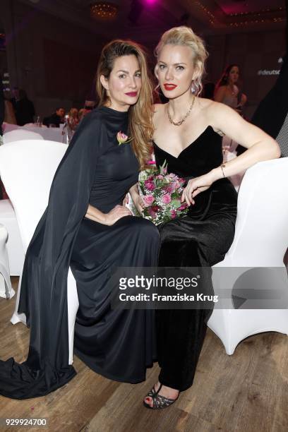 Alexandra Kamp and Franziska Knuppe during the Gloria - Deutscher Kosmetikpreis at Hilton Hotel on March 9, 2018 in Duesseldorf, Germany.