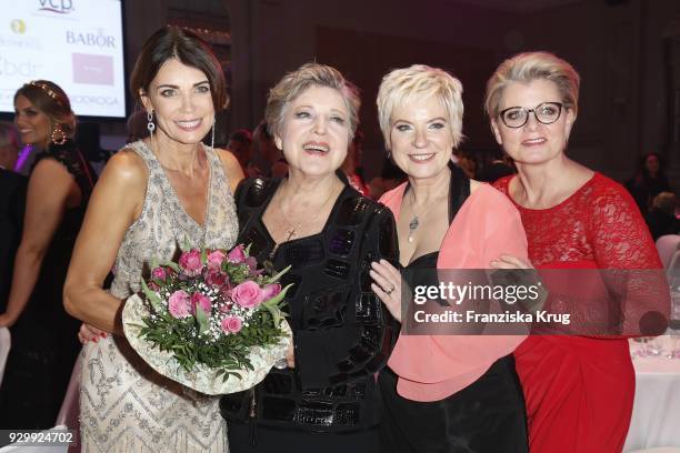 Gerit Kling, Marie-Luise Marjan, Birgit Lechtermann and Andrea Spatzek during the Gloria - Deutscher Kosmetikpreis at Hilton Hotel on March 9, 2018...