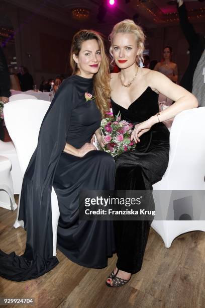 Alexandra Kamp and Franziska Knuppe during the Gloria - Deutscher Kosmetikpreis at Hilton Hotel on March 9, 2018 in Duesseldorf, Germany.