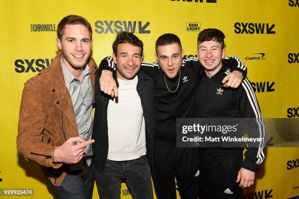 Blake Jenner, Bart Layton, Jared Abrahmson, and Barry Keoghan attend the "American Animals" Premiere 2018 SXSW Conference and Festivals on March 9,...