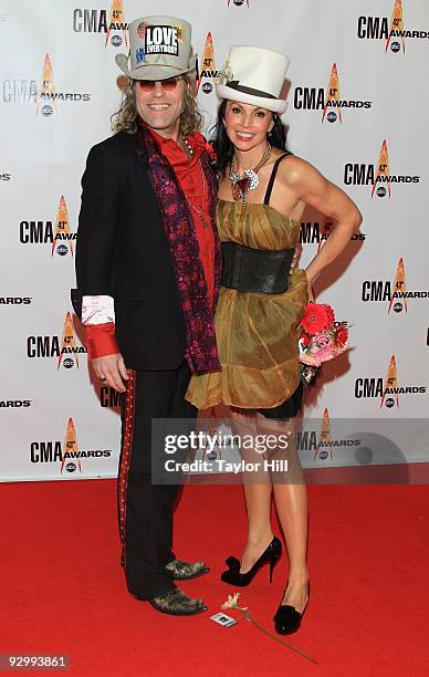 Kenny Alphin of Big and Rich and Christiev Alphin attend the 43rd Annual CMA Awards at the Sommet Center on November 11, 2009 in Nashville, Tennessee.