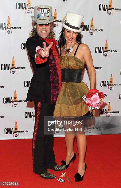 Kenny Alphin of Big and Rich and Christiev Alphin attend the 43rd Annual CMA Awards at the Sommet Center on November 11, 2009 in Nashville, Tennessee.