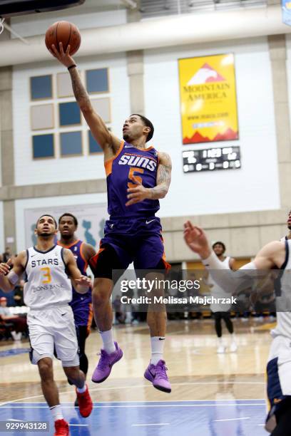 Josh Gray of the Northern Arizona Suns shoots the ball against Salt Lake City Stars at Bruins Arena on March 9, 2018 in Taylorsville, Utah. NOTE TO...