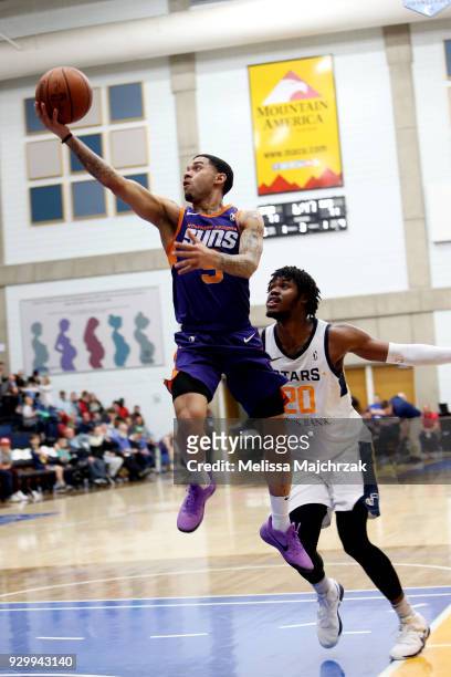 Josh Gray of the Northern Arizona Suns shoots the ball against Salt Lake City Stars at Bruins Arena on March 9, 2018 in Taylorsville, Utah. NOTE TO...