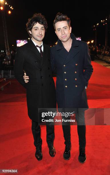 Nick Grimshaw and Alex Zane attend The Twilight Saga: New Moon, UK fan event at Battersea Evolution on November 10, 2009 in London, England.