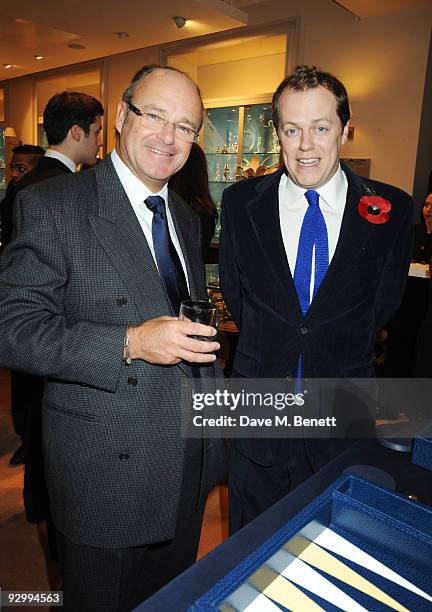 Paul Walsh and Tom Parker Bowles attend a party hosted by Johnny Walker Blue Label and William & Son to launch their limited edition backgammon set...