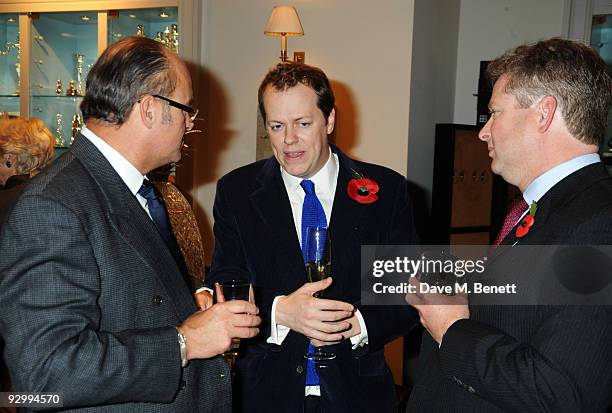 Paul Walsh, Tom Parker Bowles and William Asprey attend a party hosted by Johnny Walker Blue Label and William & Son to launch their limited edition...