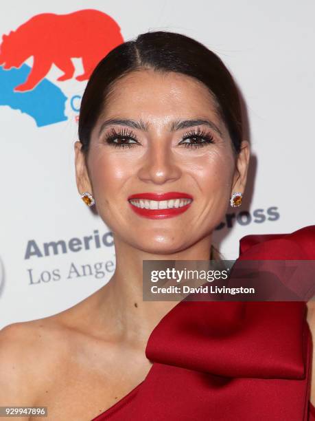 Actress Blanca Blanco attends the American Red Cross Annual Humanitarian Celebration to honor the Los Angeles Chargers at Skirball Cultural Center on...