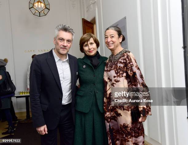 Olaf Peters, Renee Price and Michele Oka Doner attend "Before the Fall: German and Austrian Art of the 1930s" opening reception at the Neue Galerie...