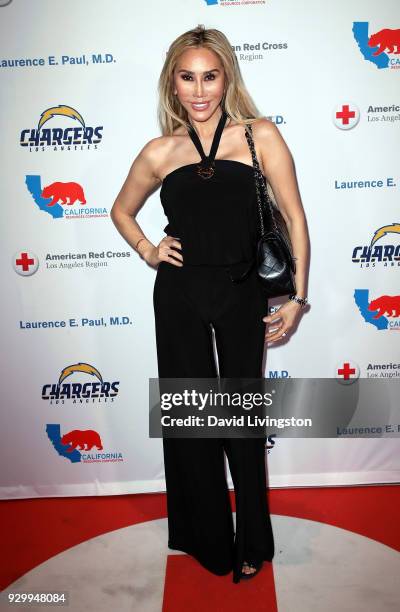 Actress Tess Broussard attends the American Red Cross Annual Humanitarian Celebration to honor the Los Angeles Chargers at Skirball Cultural Center...