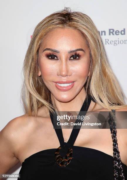 Actress Tess Broussard attends the American Red Cross Annual Humanitarian Celebration to honor the Los Angeles Chargers at Skirball Cultural Center...