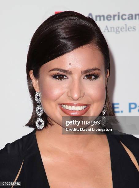 Sacheen Medford attends the American Red Cross Annual Humanitarian Celebration to honor the Los Angeles Chargers at Skirball Cultural Center on March...