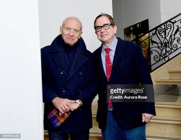 Jonathan Ginat and Steven Hecht attend "Before the Fall: German and Austrian Art of the 1930s" opening reception Neue Galerie on March 9, 2018 in New...