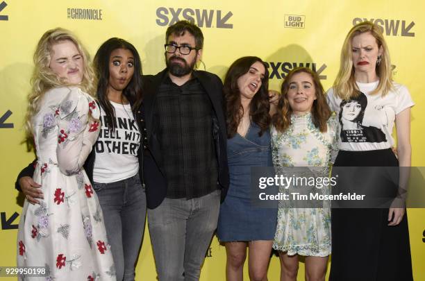 Michalka, Regina Hall, Andrew Bujalski, Dylan Gelula, Haley Lu Richardson, and Brooklyn Decker attend the premiere of Support the Girls at the Zach...