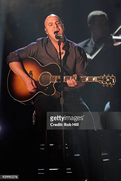 Chris Daughtry performs onstage at the 43rd Annual CMA Awards at the Sommet Center on November 11, 2009 in Nashville, Tennessee.