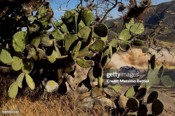 Daniel Sordo of Spain and Carlos Del Barrio of Spain compete in their Hyundai Motorsport Shell Mobis WRT Hyundai i20 Coupe WRC during Day One of the...