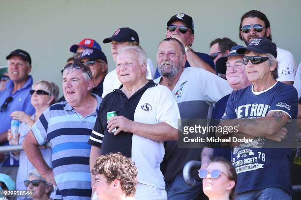 General view is seen during the JLT Community Series AFL match between Collingwood Magpies and the Western Bulldogs at Ted Summerton Recreational...