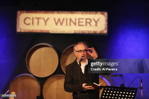 Wesley Stace performs as part of the Wesley Stace's Cabinet of Wonders variety show at City Winery on March 9, 2018 in New York City.