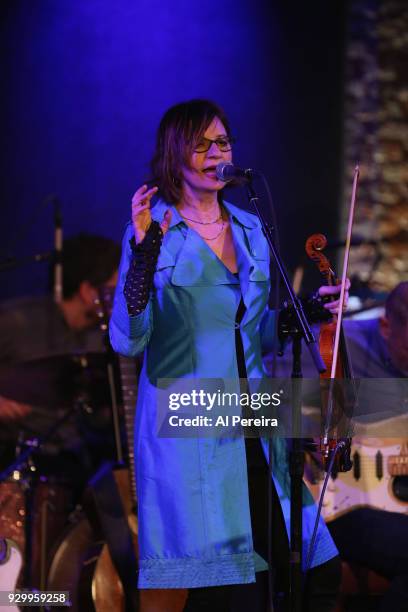 Eszter Ballint performs as part of the Wesley Stace's Cabinet of Wonders variety show at City Winery on March 9, 2018 in New York City.