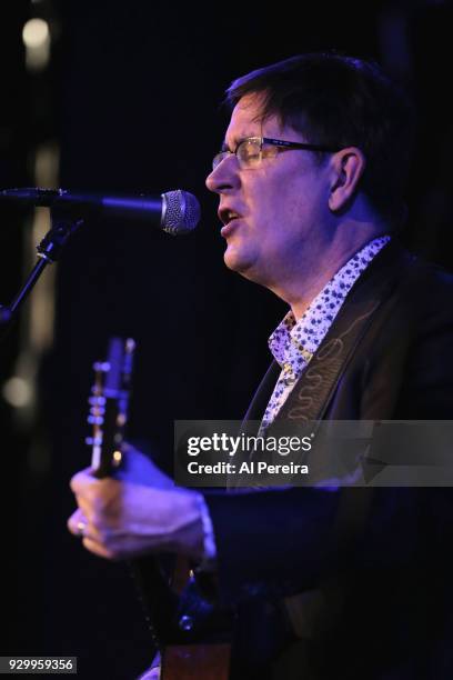 John Darnielle performs as part of the Wesley Stace's Cabinet of Wonders variety show at City Winery on March 9, 2018 in New York City.