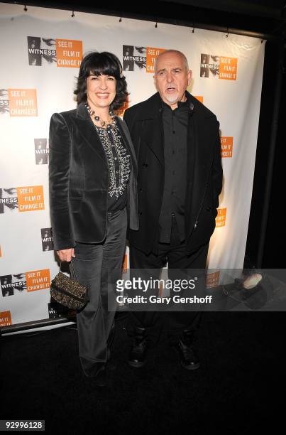 News journalist Christiane Amanpour , and musician/activist Peter Gabriel attend the 5th annual Focus for Change benefit dinner & concert at Roseland...