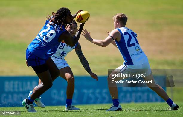 Nic Naitanui competes in the WAFL pre-season match between East Fremantle and East Perth on March 10, 2018 in Perth, Australia.