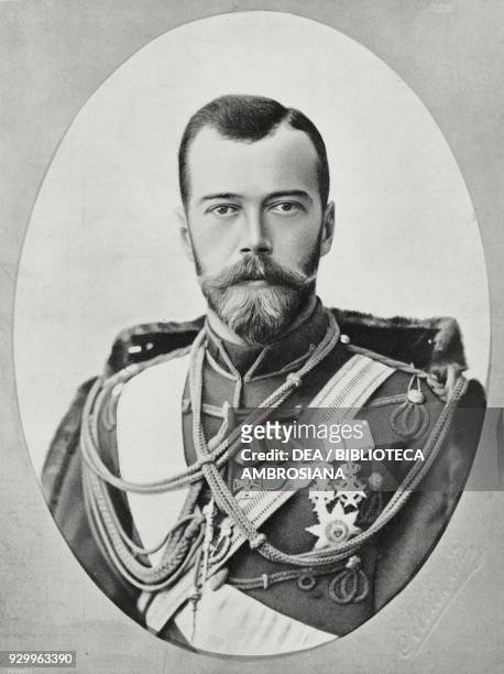 Nicholas II , Tsar of Russia, photograph by Levitsky, from L'Illustrazione Italiana, Year XXXII, No 45, November 5, 1905.