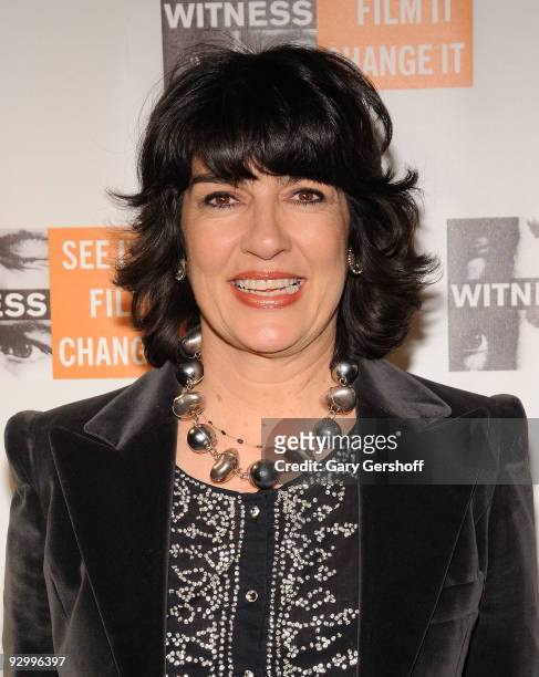 News journalist Christiane Amanpour attends the 5th annual Focus for Change benefit dinner & concert at Roseland Ballroom on November 11, 2009 in New...