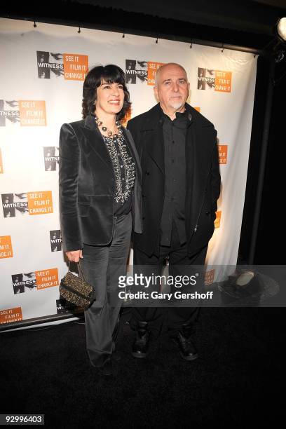 News journalist Christiane Amanpour , and musician/activist Peter Gabriel attend the 5th annual Focus for Change benefit dinner & concert at Roseland...