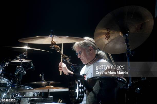 Ian Paice of Deep Purple perform at Clyde Auditorium on November 11, 2009 in Glasgow, Scotland.