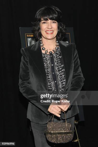 Chief international correspondant Christiane Amanpour attends the fifth annual Focus for Change benefit dinner and concert at Roseland Ballroom on...