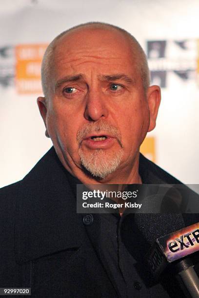 Peter Gabriel attends the fifth annual Focus for Change benefit dinner and concert at Roseland Ballroom on November 11, 2009 in New York City.