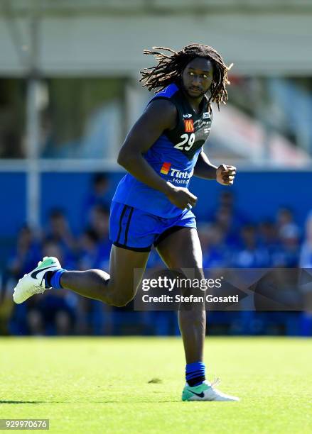 Nic Naitanui competes in the WAFL pre-season match between East Fremantle and East Perth on March 10, 2018 in Perth, Australia.