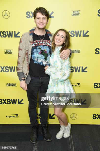 Actors Brett Dier and Haley Lu Richardson attend the "Support The Girls" premiere during the 2018 SXSW Conference and Festivals at the ZACH Theatre...