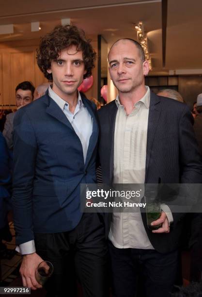 Singer Mika and artist Dinos Chapman attend the Lanvin Party to celebrate the release of Mika's EP 'Songs Of Sorrow' on November 11, 2009 in London,...