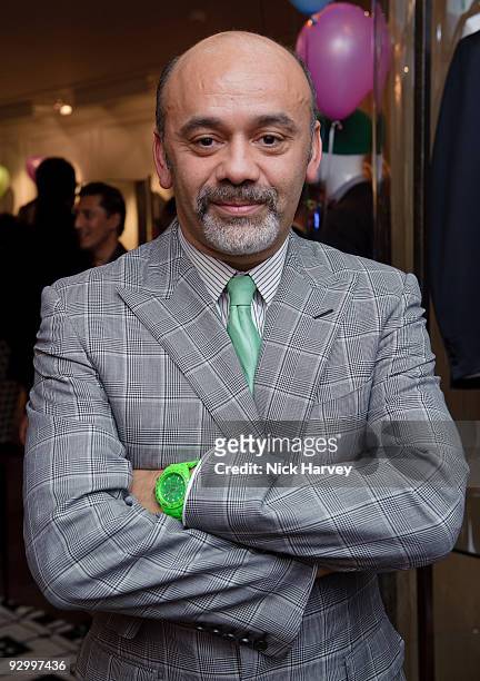 Designer Christian Louboutin attend the Lanvin Party to celebrate the release of Mika's EP 'Songs Of Sorrow' on November 11, 2009 in London, England.