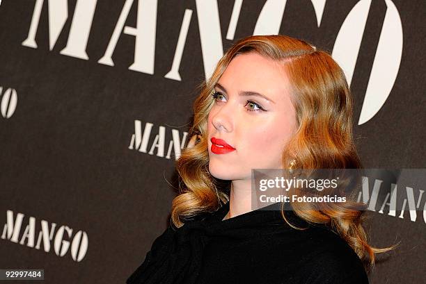 Scarlett Johansson attends the launch party of the Mango collection at the Caja Magica on November 11, 2009 in Madrid, Spain.