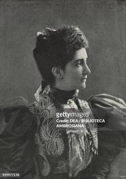 Elena of Savoy , Queen Consort of Italy, photo by G Brogi, from L'illustrazione Italiana, Year XXVIII, No 25, June 23, 1901.